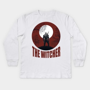 Geralt of Rivia (white) Kids Long Sleeve T-Shirt